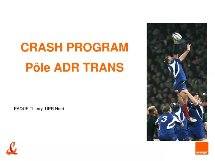 crash program p le adr trans