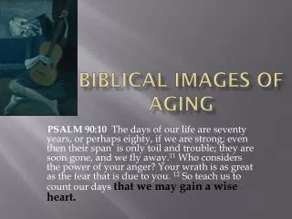 Biblical Images of AGING