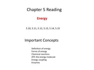 Chapter 5 Reading