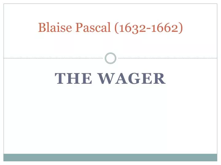 blaise pascal 1632 1662