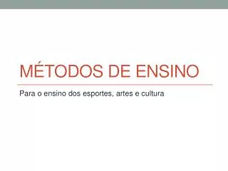 m todos de ensino
