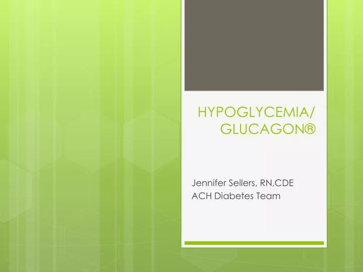 hypoglycemia glucagon