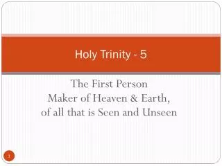 Holy Trinity - 5