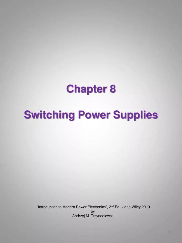 chapter 8 switching power supplies
