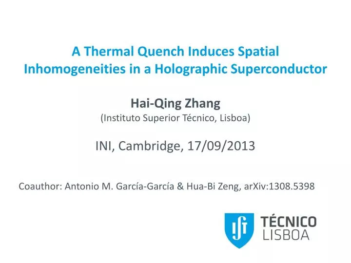 a thermal quench induces spatial inhomogeneities in a holographic superconductor