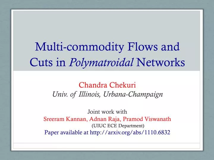 multi commodity flows and cuts in polymatroidal networks