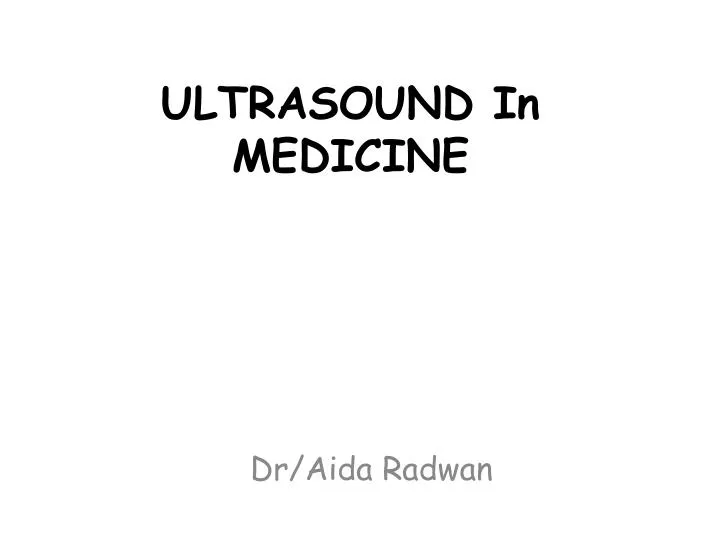 ultrasound in medicine