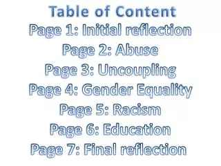 Table of Content