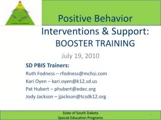 Positive Behavior Interventions &amp; Support: BOOSTER TRAINING