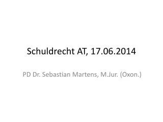 schuldrecht at 17 06 2014