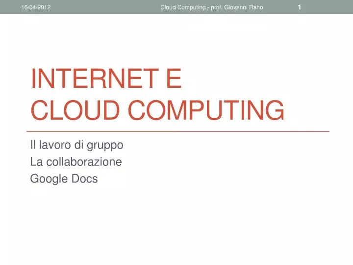 internet e cloud computing