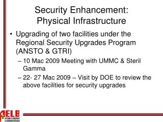 Security Enhancement: Physical Infrastructure