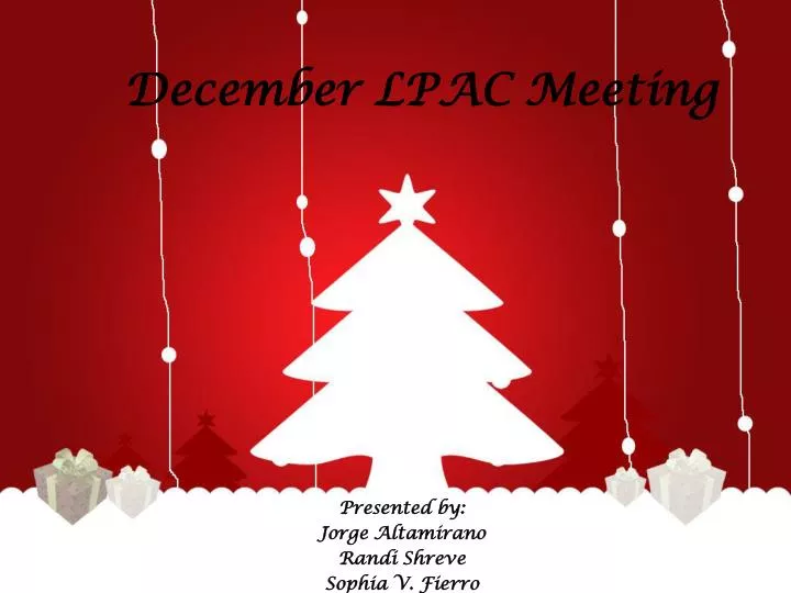 december lpac meeting