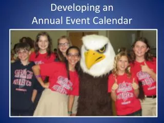 Developing an Annual Event Calendar