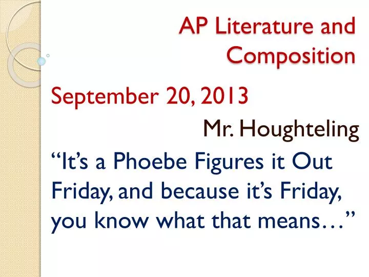 ap literature and composition