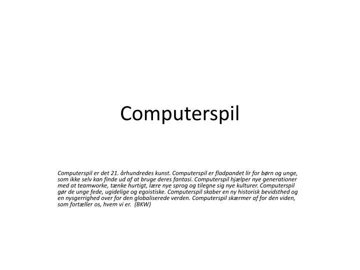 computerspil