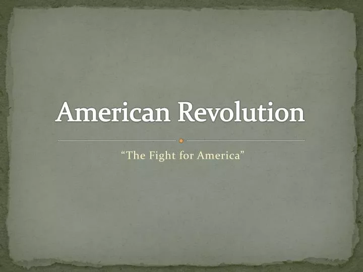 the fight for america