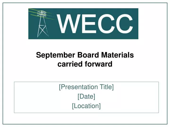 september board materials carried forward