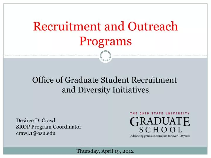 recruitment and outreach programs