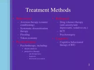 Treatment Methods