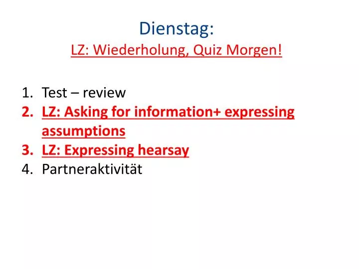 dienstag lz wiederholung quiz morgen