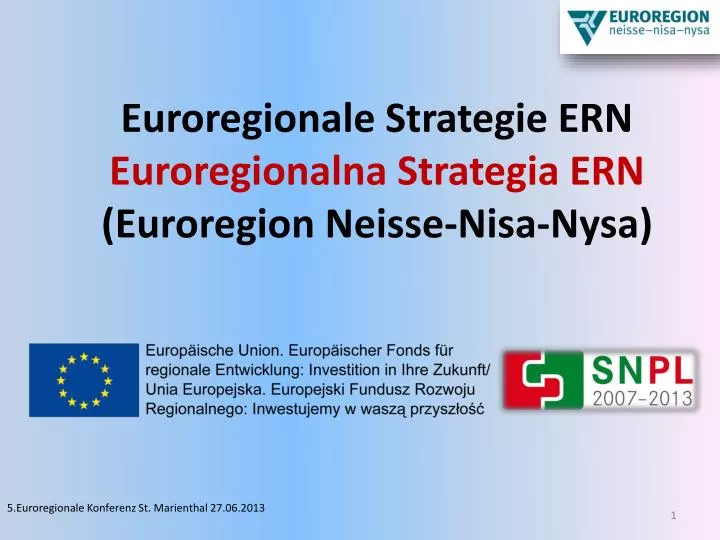 euroregionale strategie ern euroregionalna strategia ern euroregion neisse nisa nysa