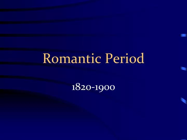 romantic period