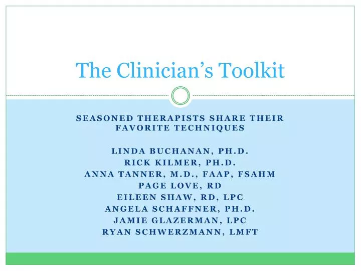 the clinician s toolkit