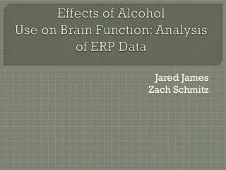 Effects of Alcohol Use on Brain Function: Analysis of ERP Data