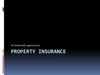 Property Insurance