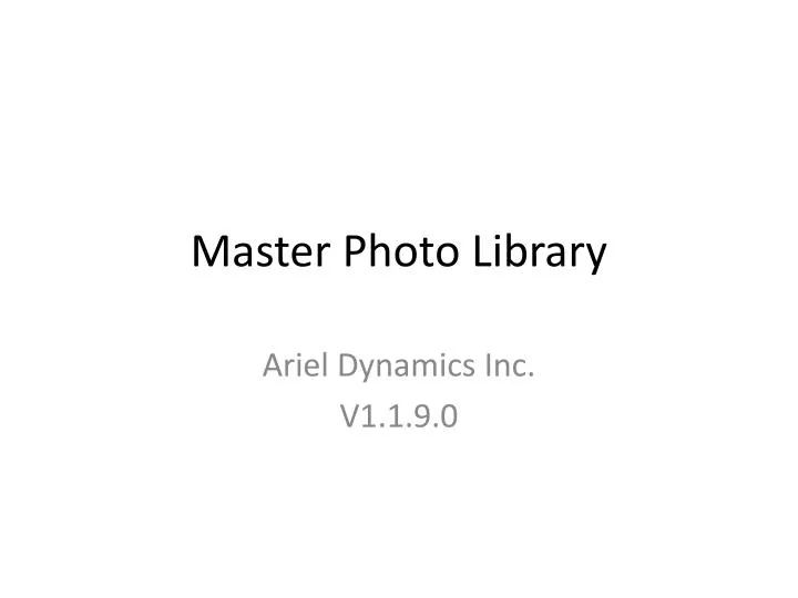 master photo library