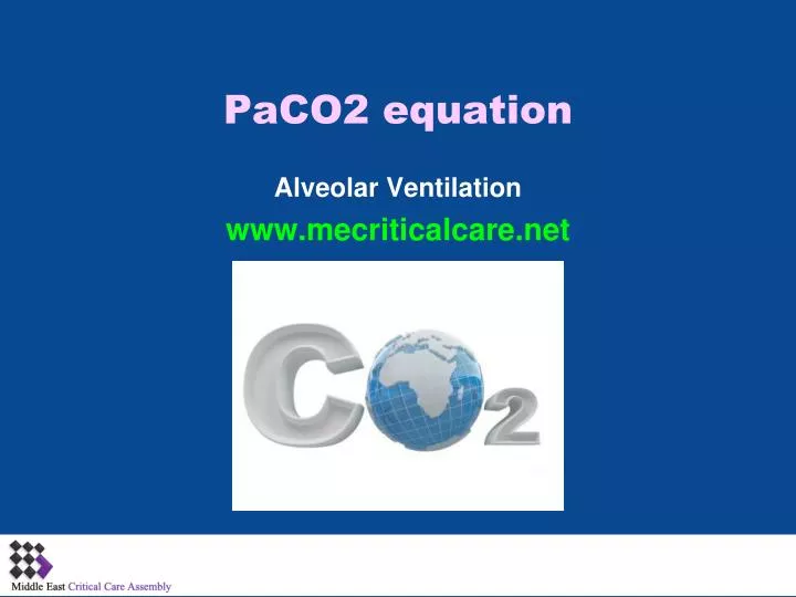 paco2 equation