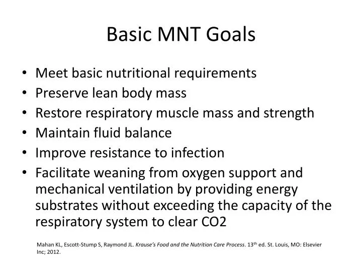basic mnt goals