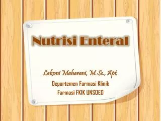 nutrisi enteral