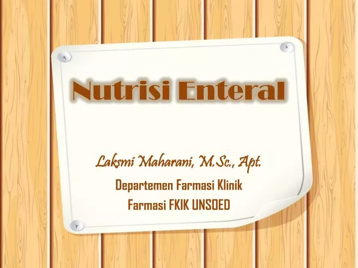 nutrisi enteral