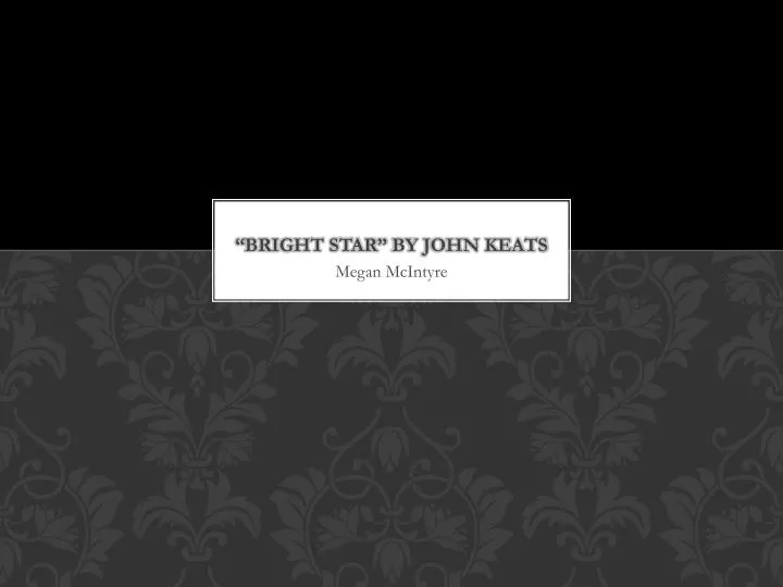 bright star by john keats