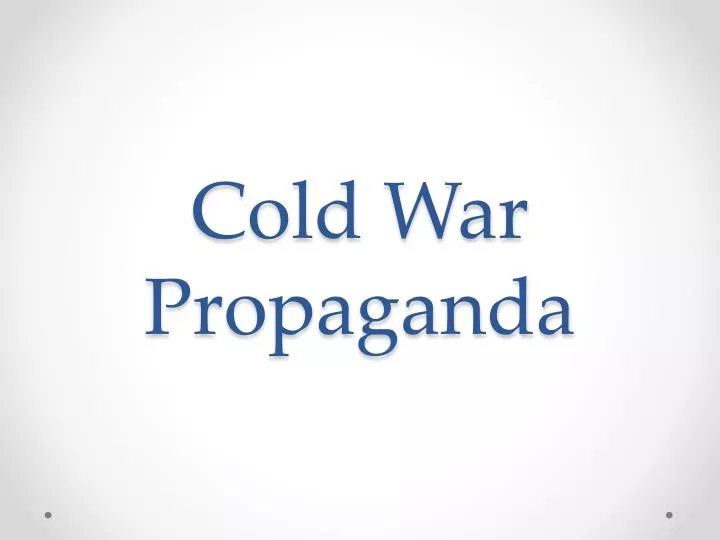 cold war propaganda