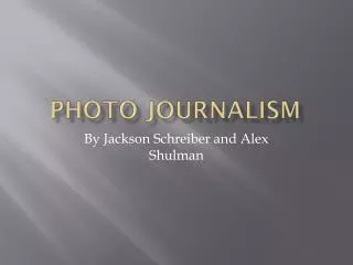 Photo Journalism