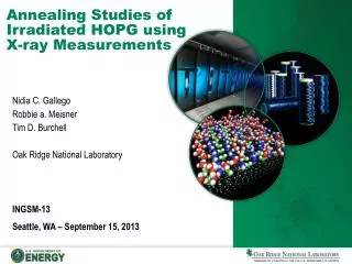 Annealing Studies of Irradiated HOPG using X-ray Measurements