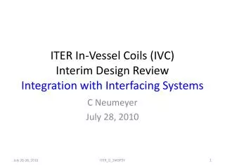 ITER In-Vessel Coils (IVC) Interim Design Review Integration with Interfacing Systems