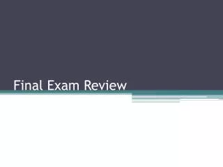 final exam review