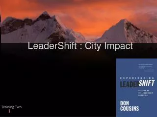 LeaderShift : City Impact