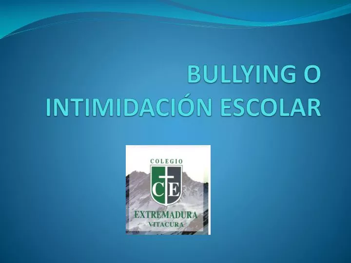bullying o intimidaci n escolar