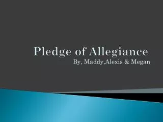 Pledge of Allegiance