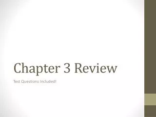 Chapter 3 Review