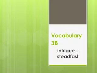 Vocabulary 3B
