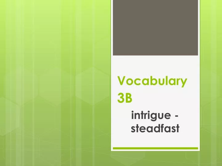 vocabulary 3b