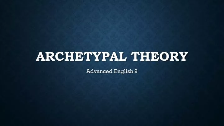 archetypal theory