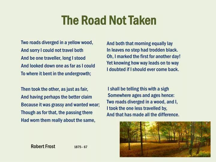 the road not taken