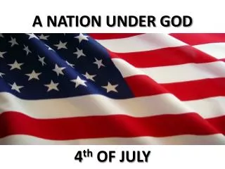 A NATION UNDER GOD